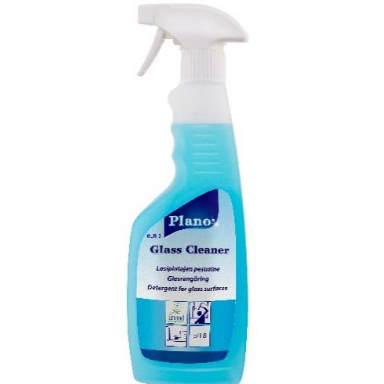 Plano Glass Cleaner Spray 500ml käyttövalmis puhdistusaine, lasille, peileille, teräkselle ja muille kiiltäville pinnoille