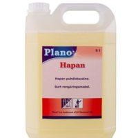 Plano Hapan Erikoispuhdistusaine 5L Puhdistusaine ruoste-, kalkki-, virtsakivi- ja mineraalisaostumien poistoon.