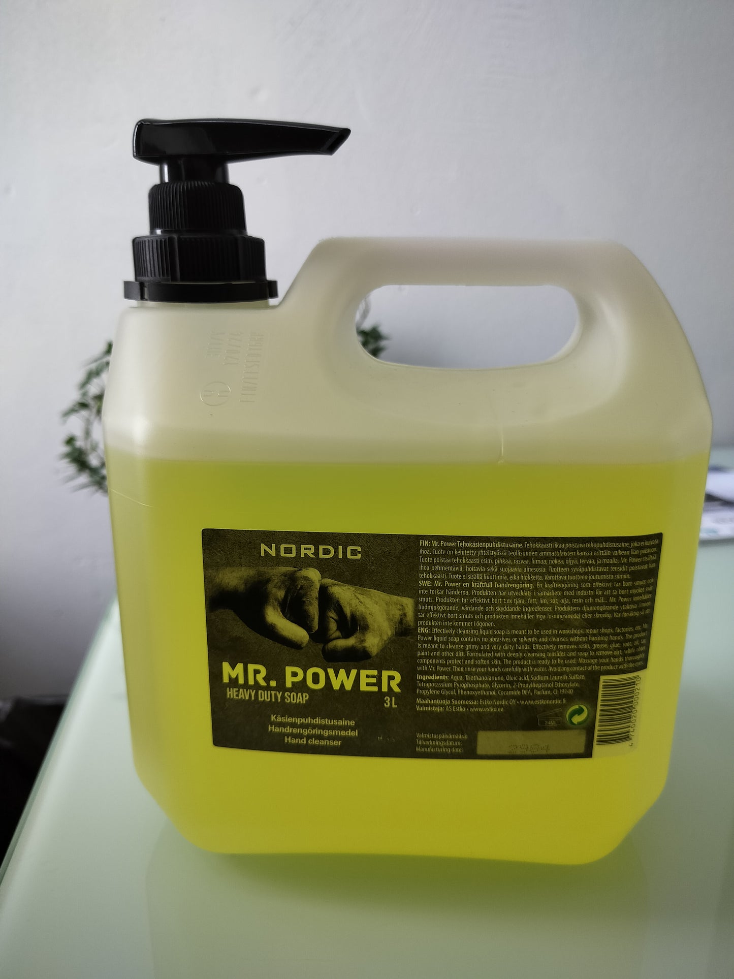 MR. Power 3L käsisaippua pumpulla, erittäin likaisille käsille.