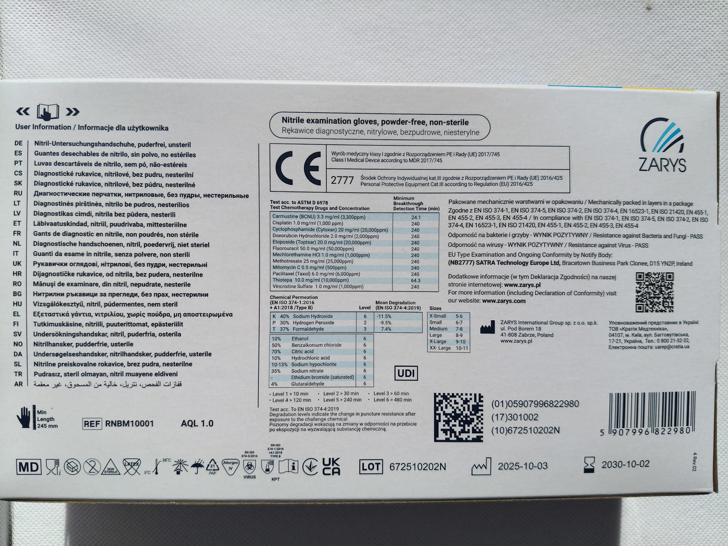 easyCARE Nitrile, nitriilikäsine 100kpl rasia