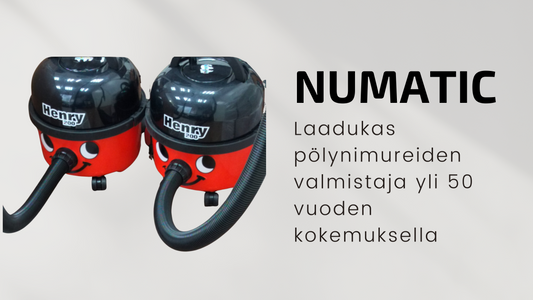 Numatic: laadukas pölynimureiden valmistaja yli 50 vuoden kokemuksella