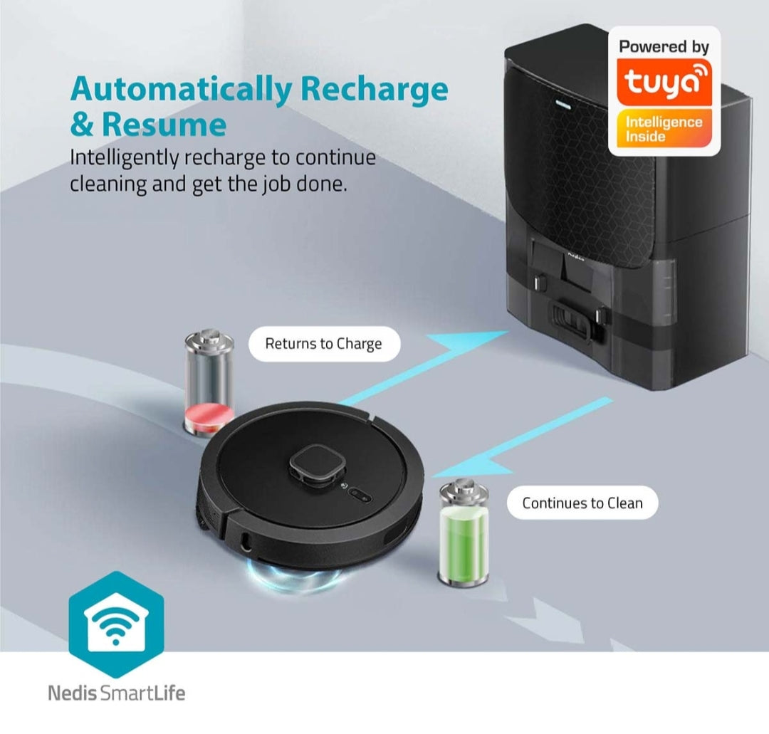 Nedis SmartLife Robotti 
Pölynimuri pölyasemalla. Harjaa, moppaa, imuroi.