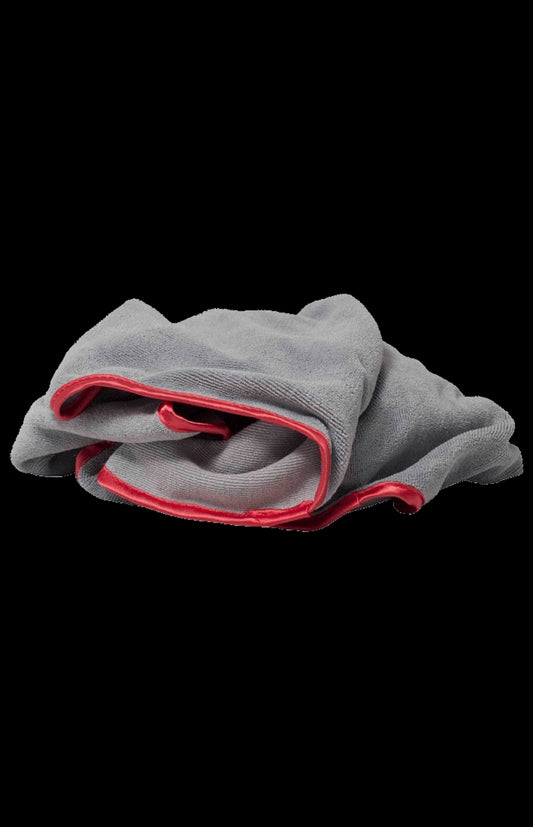 Microfibre Towel Grey-Red 50x50cm Mikrokuituliina, harmaa-puna