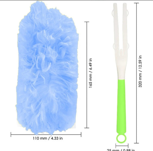 Kertakäyttöinen mikrokuitu pölyhuiska +  vaihtopää 360° ( 5 kpl)