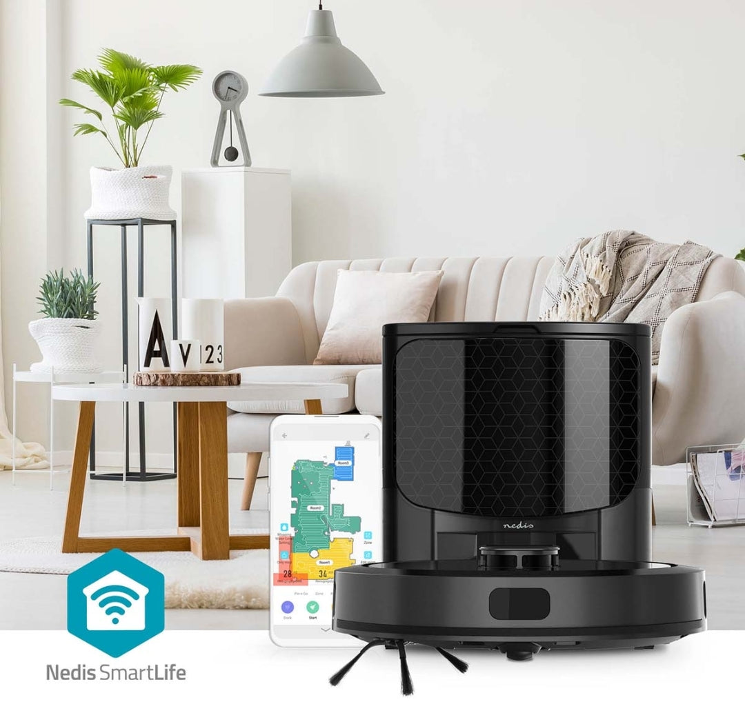Nedis SmartLife Robotti 
Pölynimuri pölyasemalla. Harjaa, moppaa, imuroi.