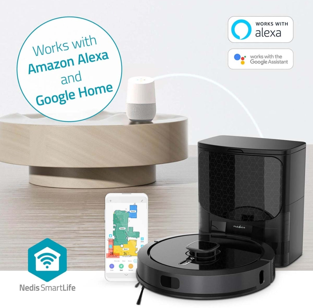 Nedis SmartLife Robotti 
Pölynimuri pölyasemalla. Harjaa, moppaa, imuroi.