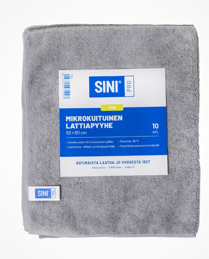 Lattiapyyhe mikrokuitu SiniPro harmaa (50*60cm)