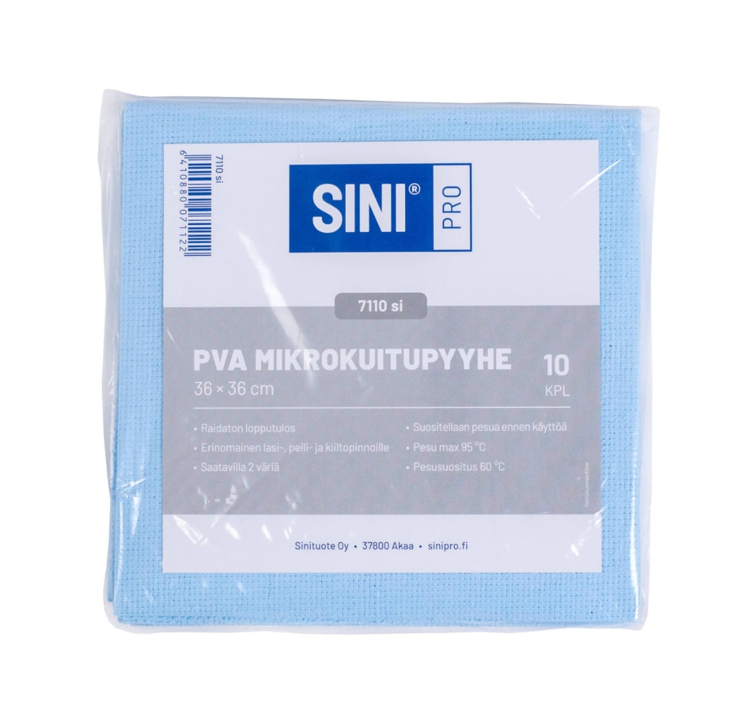 PVA Mikrokuitupyyhkeet sininen ja punanen