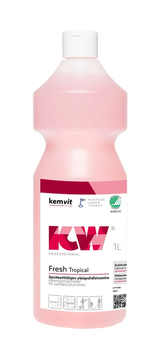 KW FRESH Tropical saniteettitilojen ja saunojen puhdistusaine 1L